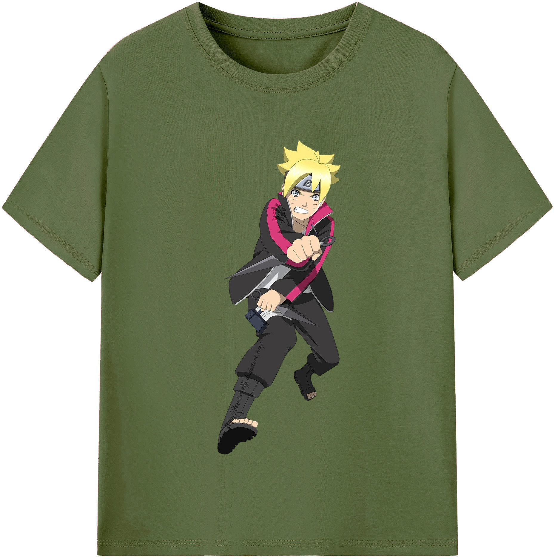 （画像用） NARUTO -ナルト- うずまき ボルト Uzumaki Boruto 綿100％半袖Tシャツ（フロントプリント）